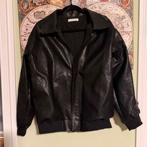 12th Tribe Faux Leather Bomber